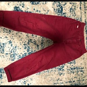Vintage Maroon Lee High Waisted Mom Jeans